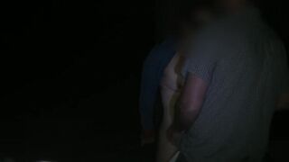 Fastened and Blindfolded Wife receives used in a Park at Night - 9 image