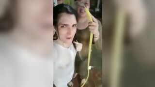 Desi Khusri Khusra Bathing in Public - 2 image