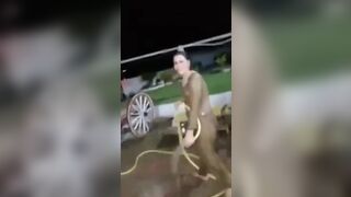 Desi Khusri Khusra Bathing in Public - 3 image