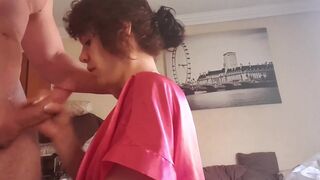 Shaggy Haired mother I'd like to fuck Engulfing and Jerking my Cock untill I Cum - 2 image