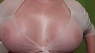 Large Melons Oiled and Sex-Toy Fuck and lengthy Nipps Play - 5 image