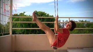 Perverted Housewife Swinging out of Pants on a Swing FULL EPISODE - 3 image