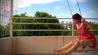 Perverted Housewife Swinging out of Pants on a Swing FULL EPISODE - 9 image