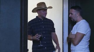 Disturbance from a cuties party nextdoor leads to a three-some