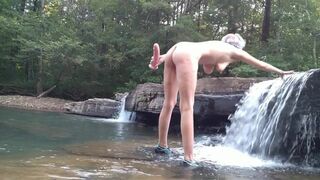 Getting Nude outside and Masturbating in a Waterfall - 10 image