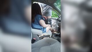 Dogging Preggo Wife Engulf Strangers Cock in Car - 15 image