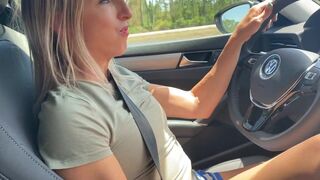 POV mother I'd like to fuck Foot Tease and Cook Jerking during the time that Driving - 6 image