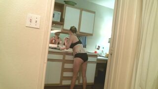 Fine Housewife Cleans Kitchen - 8 image