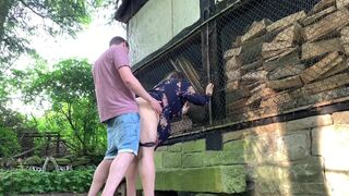 Outdoor sex behind a farmhouse - public fuck with big beautiful woman - 10 image