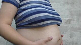Wife outdoor with a giant cheating preggo abdomen -Milky Mari - 10 image