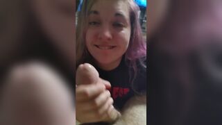 Luna sucks and plays with Dad's thick cock - 11 image