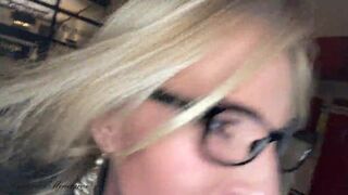 Risky hotel stairwell oral-stimulation and facial, public cumwalk - 12 image