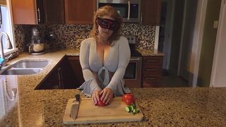 Slicing and crushing Food and RUBBING it into MY LARGE mother I'd like to fuck LOVE MUFFINS - 2 image