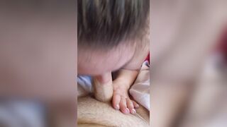 Wife sucks a large dick whilst the spouse is at work and swallows each drop - 2 image
