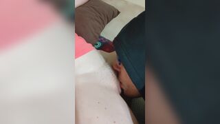 Twat licking on the couch - 6 image