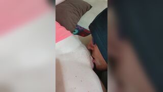 Twat licking on the couch - 7 image
