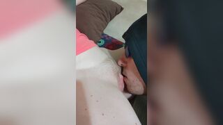 Twat licking on the couch - 8 image
