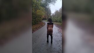 Gargling pee and takin cock on back road - 2 image