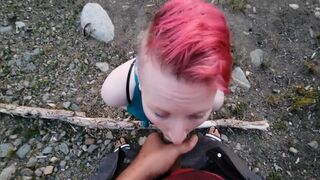 Real dilettante mother I'd like to fuck Dani-Rae Diamond acquires cum facial at the lake after giving BF road head in outdoors - 12 image