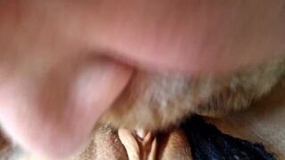 Shaved dad sucks a vibrator, and then bonks his merry doxy with it! My wife is obscene horny wench .!. - 4 image