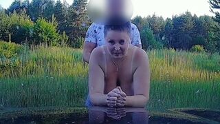 Russian cutie with large boobs pays for a taxi, sex with cancer on the hood of a car - 10 image