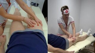 Hot nurse is treating my ankle - 1 image