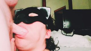 Miss Panda sucks and slurps Ally's cock