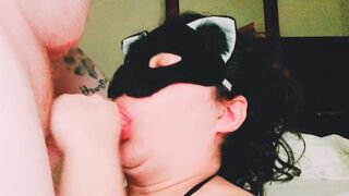 Miss Panda sucks and slurps Ally's cock