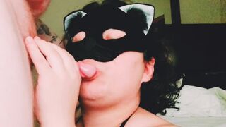 Miss Panda sucks and slurps Ally's cock