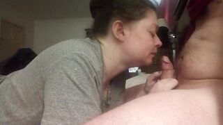 Wife gives fantastic blow job swallows all my cum - 4 image