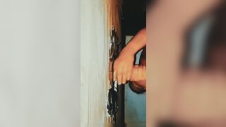 GIRLFRIEND TAKES XXXL BBC AT THE GLORYHOLE AND COMES HOME LEAKING CUM - 2 image