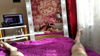 Sexy POV fuck-session by older russian pair: oral pleasure, mirror and reverse cowgirl close up .!. ))) - 2 image