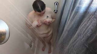 Fat Married Cheating mother I'd like to fuck Wife Showers For Her Boyfriend - 7 image