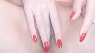 Lengthy masturbation of clitoris and cookie until sexually excited mother I'd like to fuck reaches agonorgasmos.  Close-up merely - 6 image