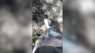 hiking barefoot in the mud, getting very smutty feet, feet fetish solely ! - 9 image