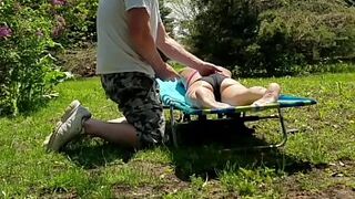 Dream of banging a diminutive mother i'd like to fuck sunbathing camping becomes reality - 1 image