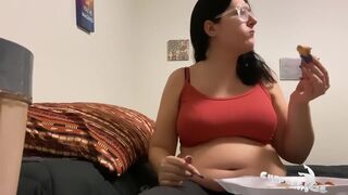Obese mother I'd like to fuck looks GIANT after gain shake chug - 10 image