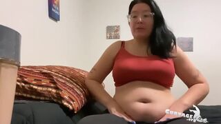 Obese mother I'd like to fuck looks GIANT after gain shake chug - 2 image