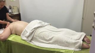 hawt glamorous big beautiful woman getting unfathomable relaxing body massage at spa U010 - 8 image
