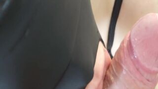 British non-professional pair Pov Slow Close up Oral-Stimulation by sexy Mother I'd Like To Fuck, cum in face hole and drink cum Large cock. - 5 image