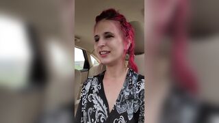 I Made My Redhead Girlfriend Cum In The Car With A Remote Sex-Toy - 13 image