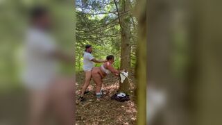 Concupiscent mother i'd like to fuck acquires screwed whilst on a hike in the woods - 9 image