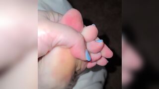 Super Close Up travel of my feet soles toes 2wks after pedi-rt previous to next pedicure - 11 image