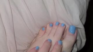 Super Close Up travel of my feet soles toes 2wks after pedi-rt previous to next pedicure - 12 image