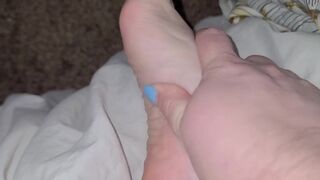 Super Close Up travel of my feet soles toes 2wks after pedi-rt previous to next pedicure - 6 image