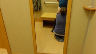 Wife Takes Risky Spunk Flow in Public Dressing Room - 2 image