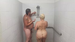 Spouse and wife taking a shower with a quickie. - 1 image