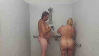 Spouse and wife taking a shower with a quickie. - 3 image