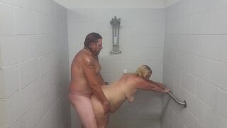 Spouse and wife taking a shower with a quickie. - 8 image