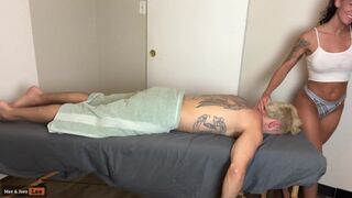 Wicked Massage Therapist Rides Him Until This Chab Fills Her Up with Cum: Mav & Joey Lee 4K - 3 image